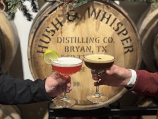 hush & whisper holiday cocktails in Bryan, Texas